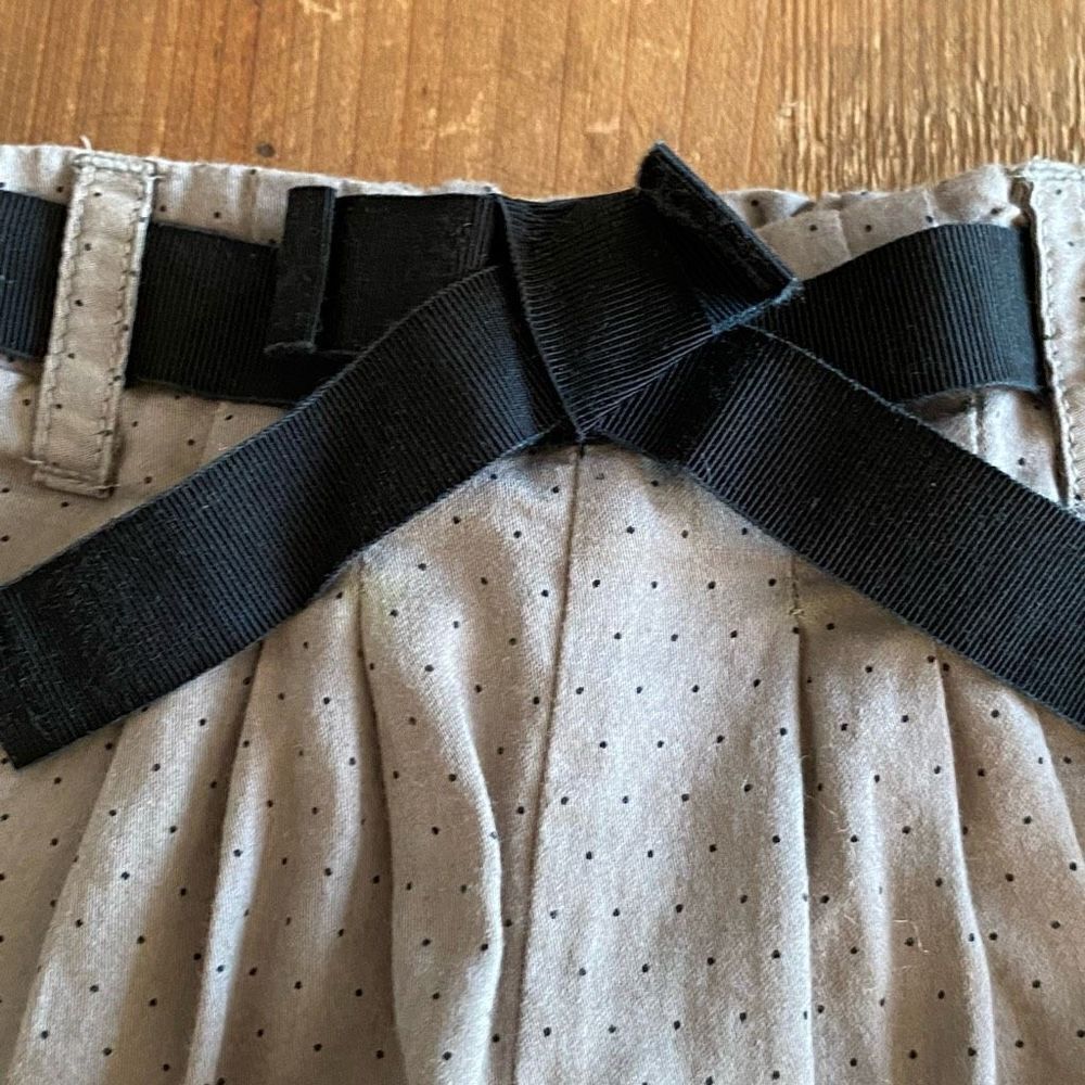 Baby Gap Skort Belted Tan Dotted w Black Attached Leggings Size 3-6 Month - Picture 4 of 8